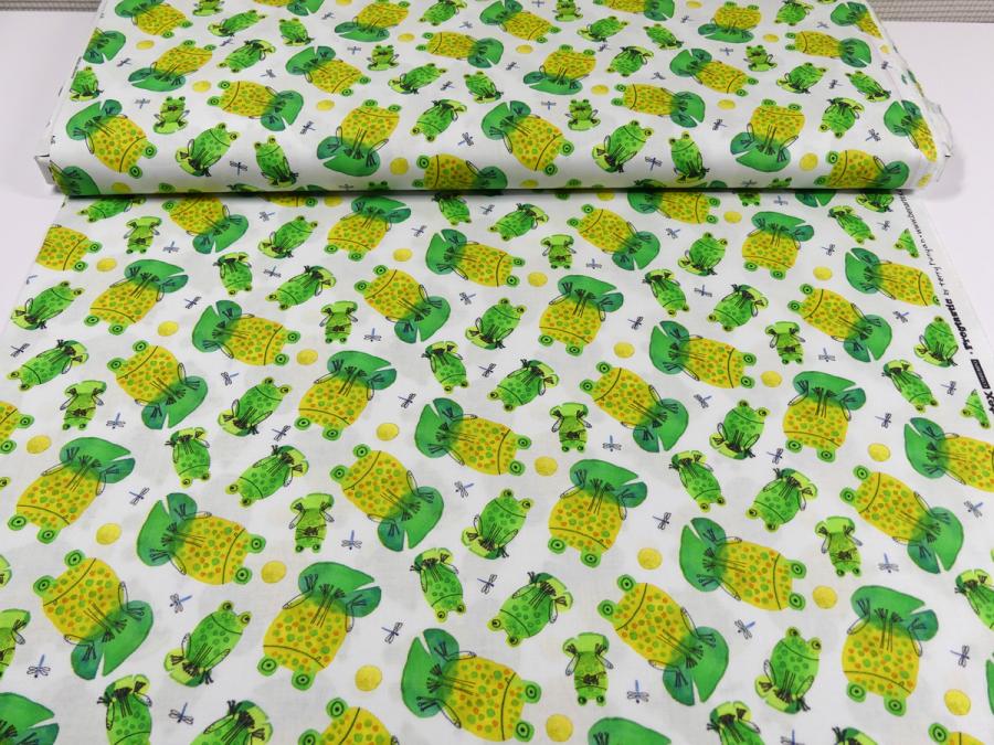 Patchworkstoff von Benartex aus der Serie Frogtastic mit Fröschen